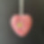 mini pink daisy design needle felted hanging heart