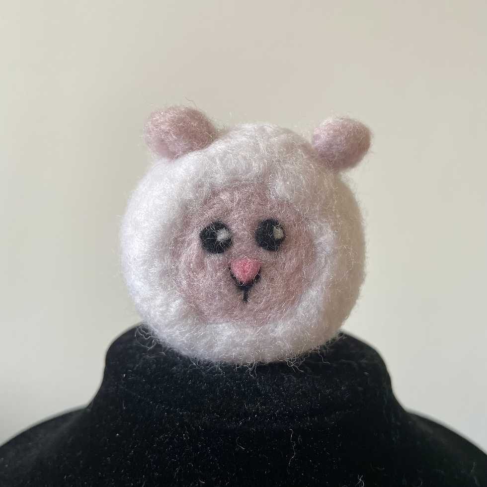Sheep needle felt front view