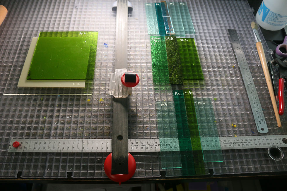 Kiln‑formed glass process — design layout