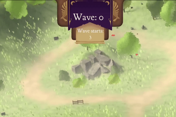 Enemies spawning in random positions, wave 1