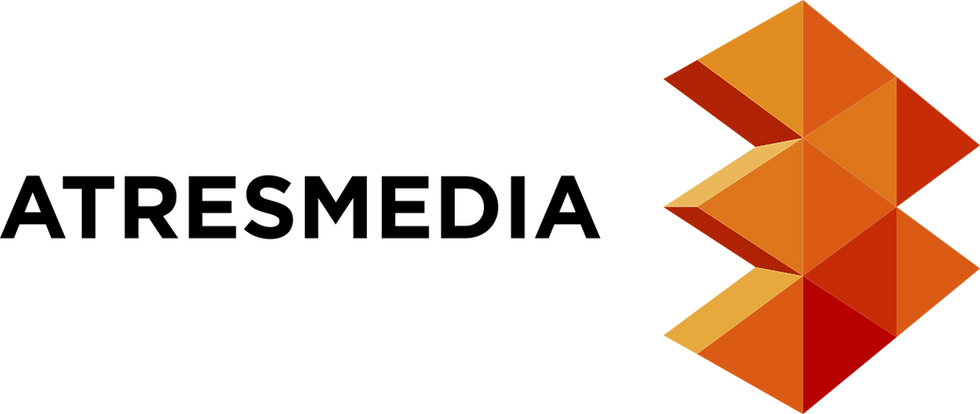 Diseño geométrico naranja y rojo
