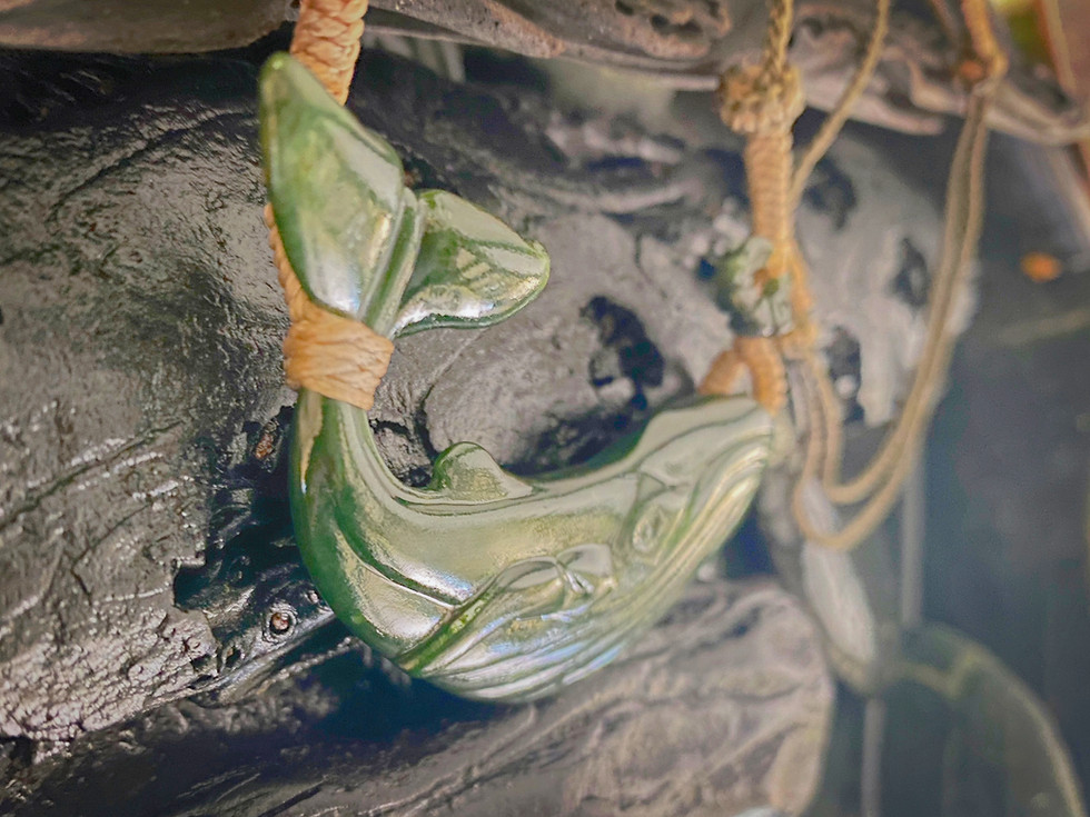 Thumbnail: Humpback Whale Pendant  - NZ Jade Greenstone Pounamu  - Made to order