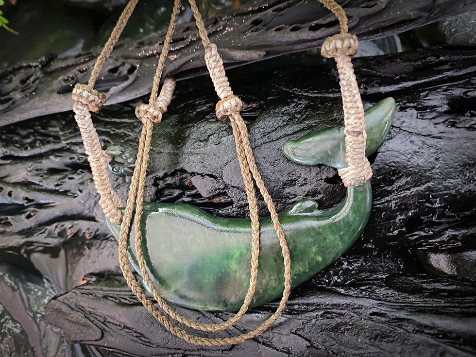 Thumbnail: Humpback Whale Pendant  - NZ Jade Greenstone Pounamu  - Made to order