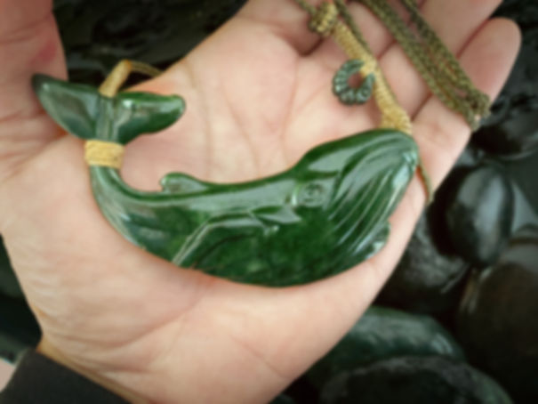 Humpback Whale Pendant  - NZ Jade Greenstone Pounamu  - Made to order