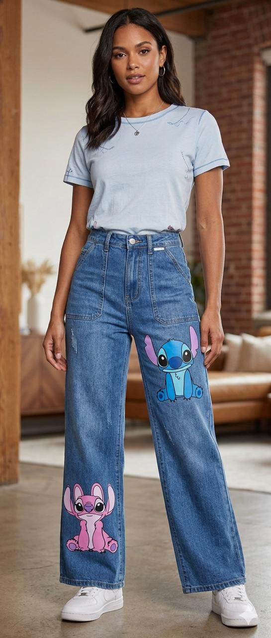 Jeans estampado Ángela