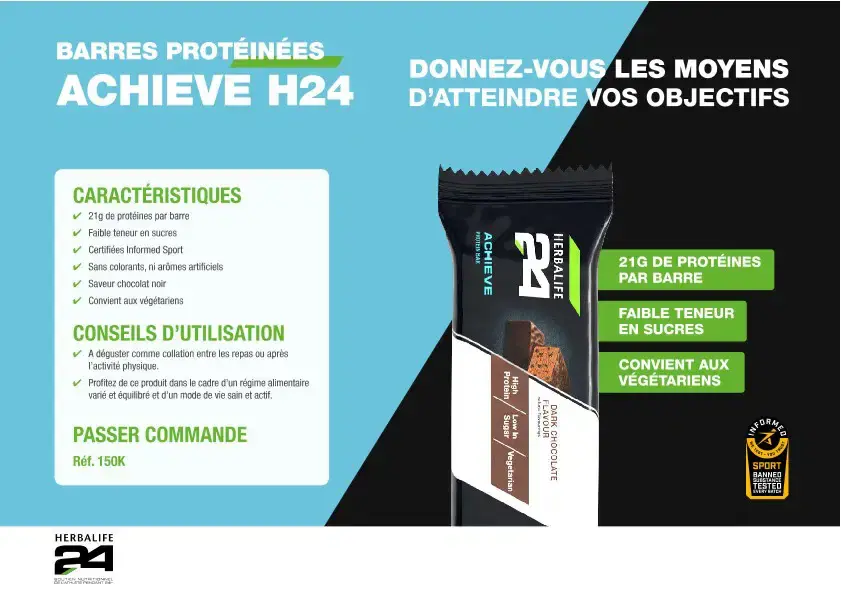 Miniatura: Ottieni H24 barrette proteiche gusto cioccolato fondente 6 x 60g Cioccolato