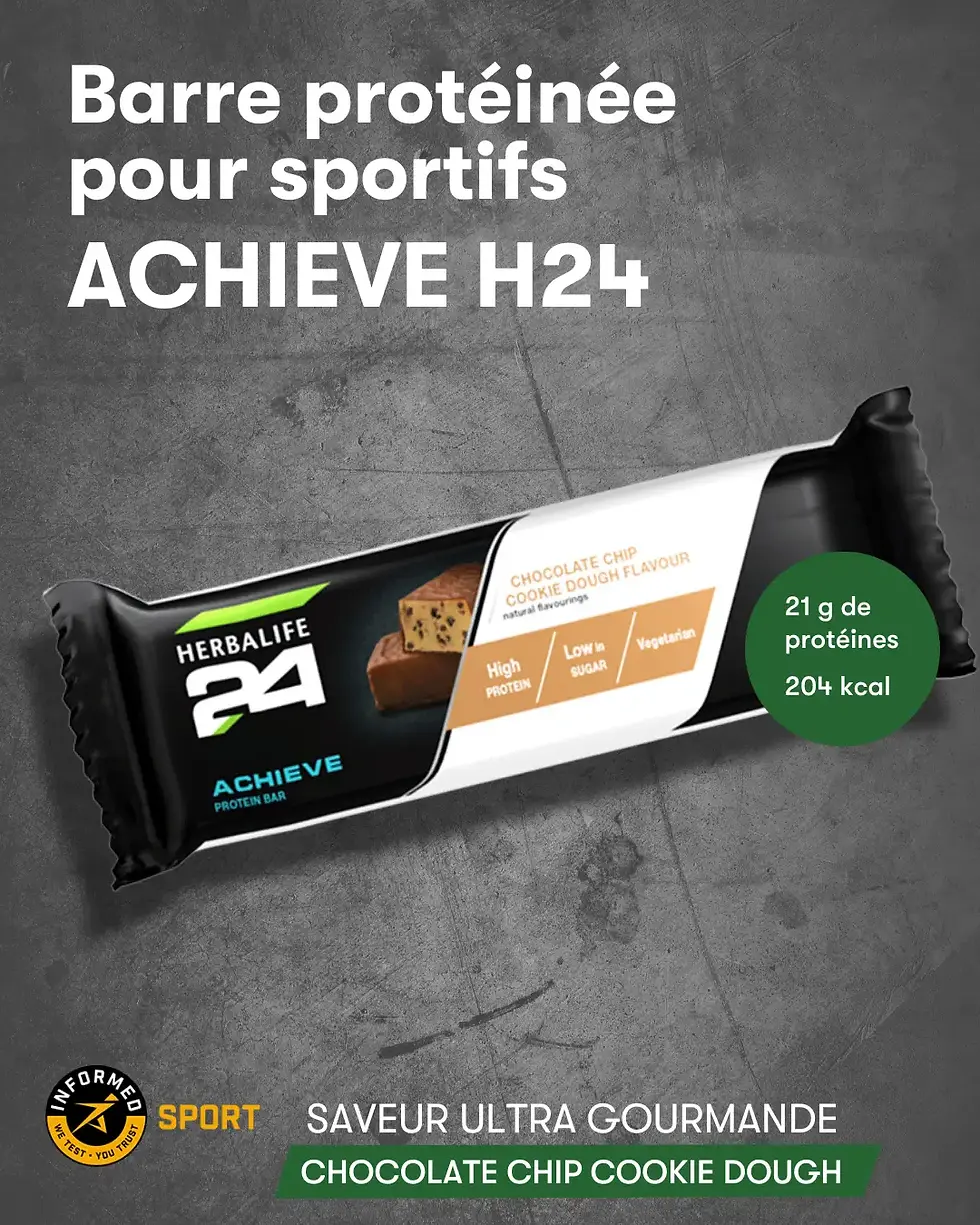 Miniatura: Barritas de proteína Achieve H24 con masa de galleta y chispas de chocolate, 6 x 60 g