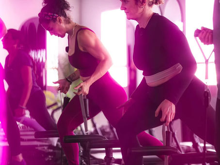 Women attending a Pilates networking event at Rebel Core in Ramsey New Jersey