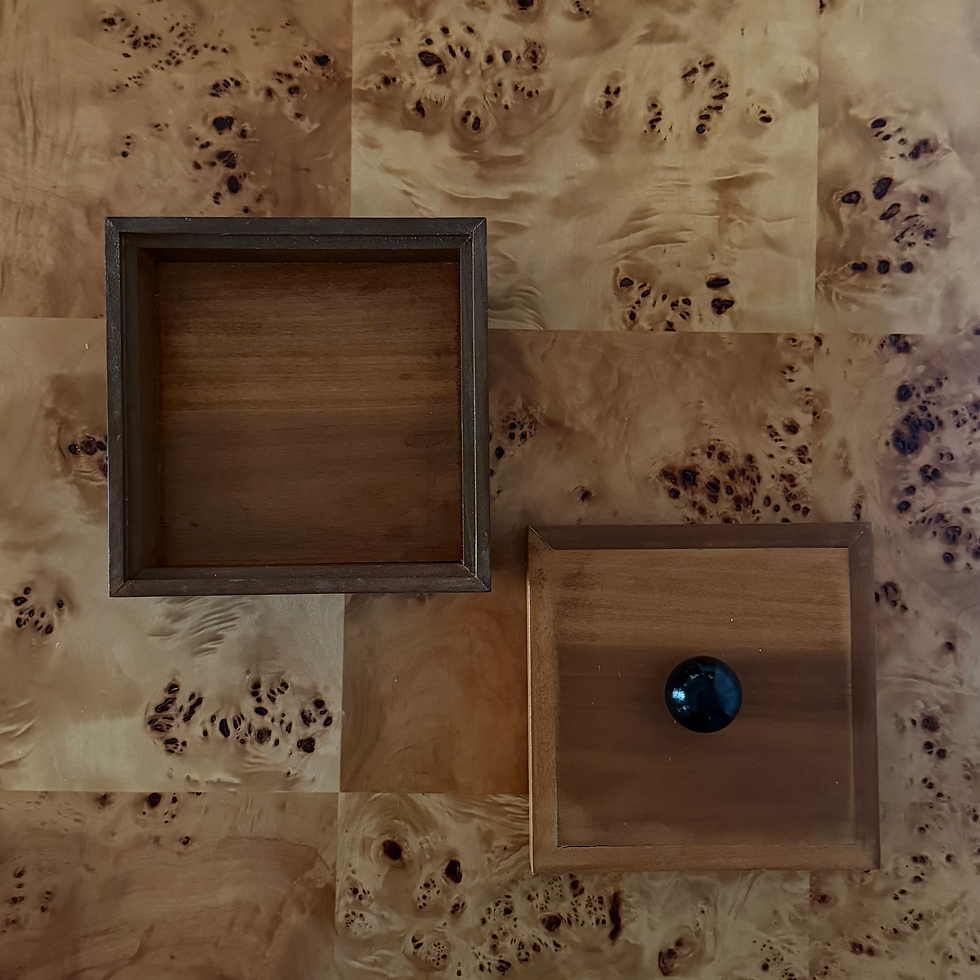 Thumbnail: Rare Handcrafted Geometric Wooden Box