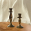 Thumbnail: Vintage Brass Candleholder Pair