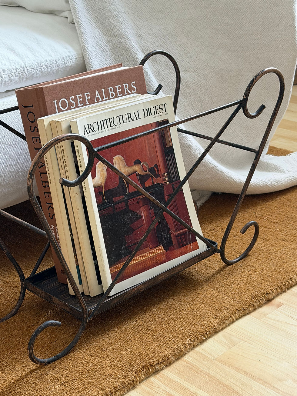 Thumbnail: Vintage Sculptural Magazine Basket