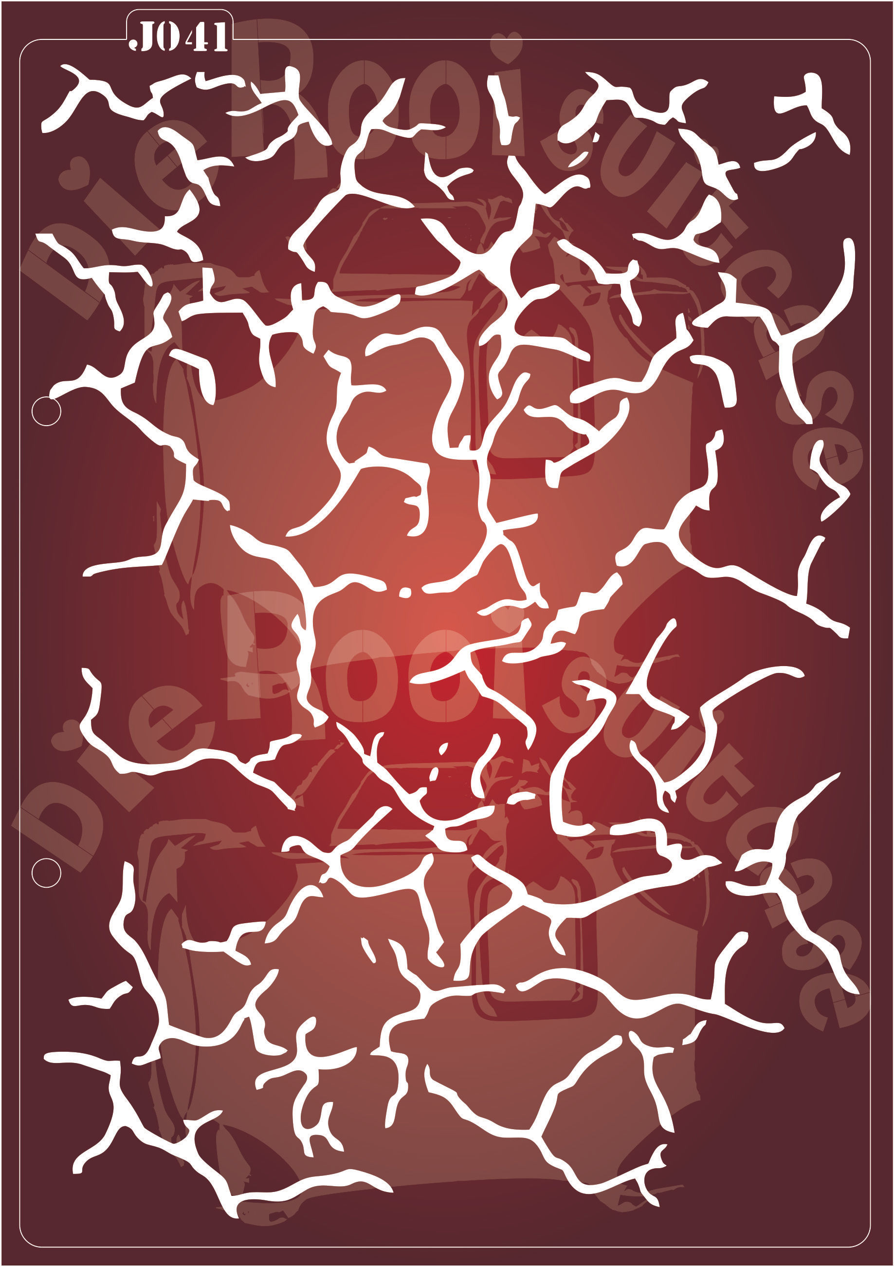 J041 Small Cracks Journaling Stencil