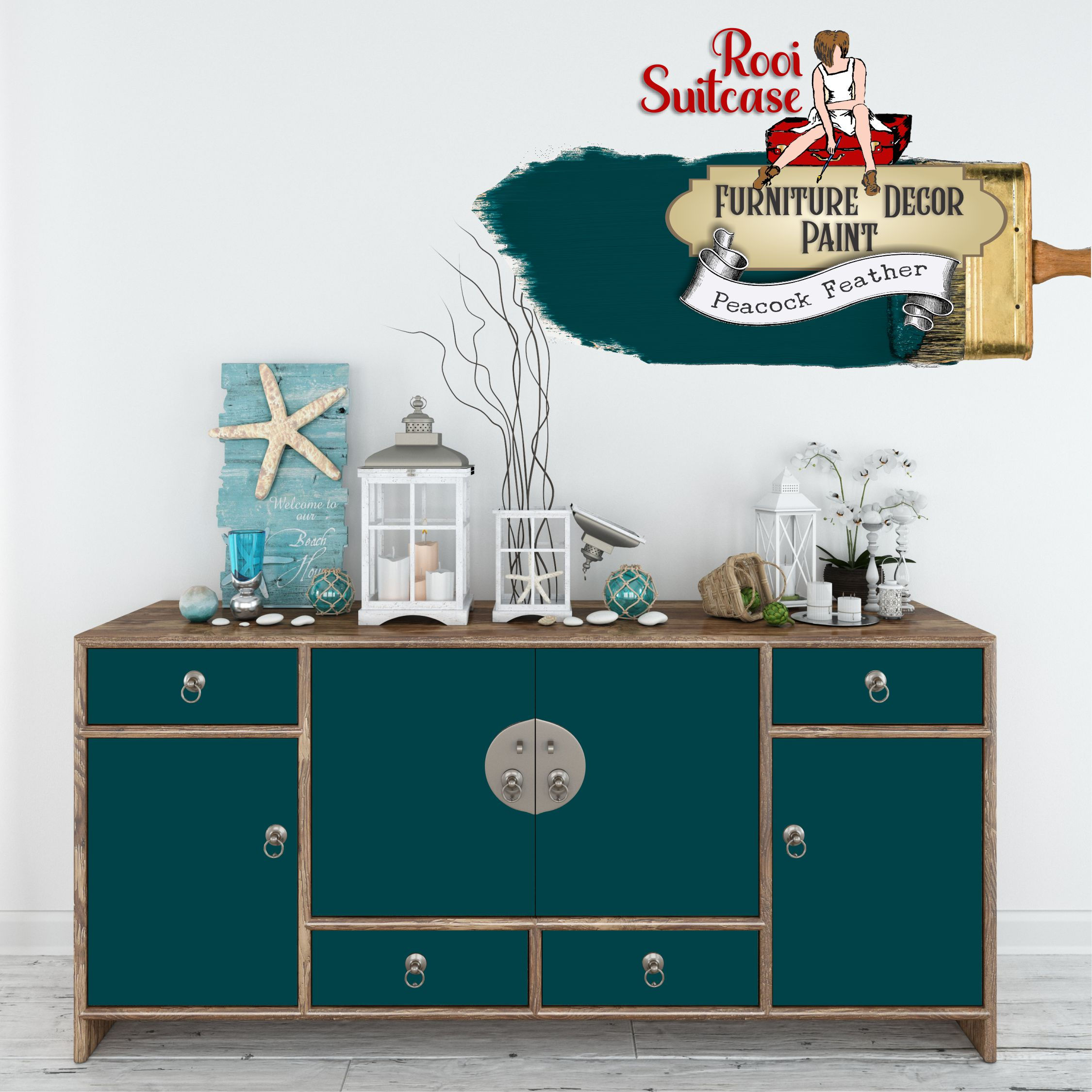 Peacock Feather - Furniture Decor Paint