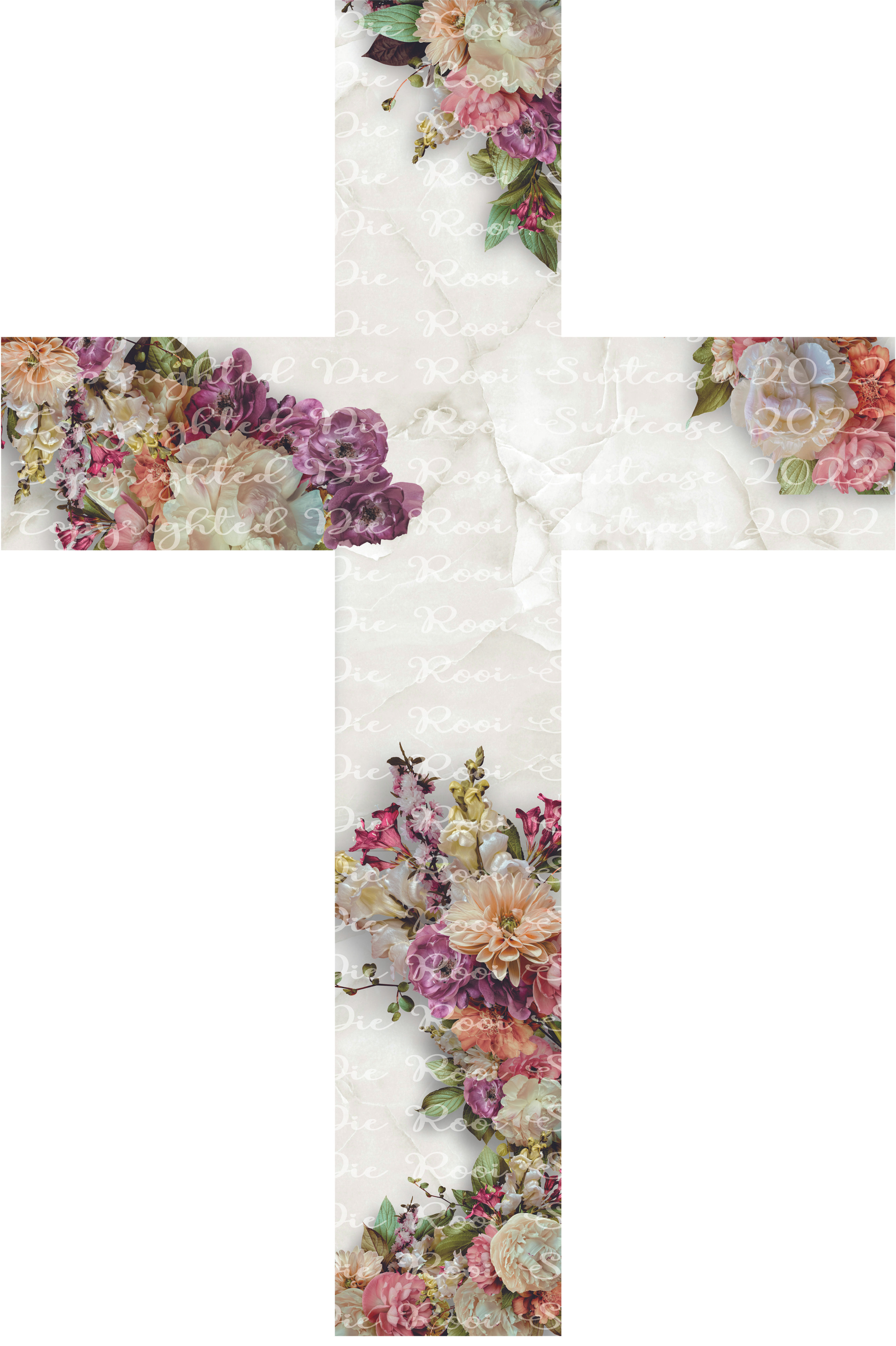 Marble Floral Cross 2024