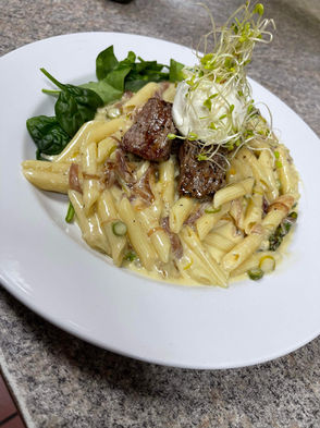 Steak Tip Penne w_ Carmelized Onion Cream Sauce.JPG
