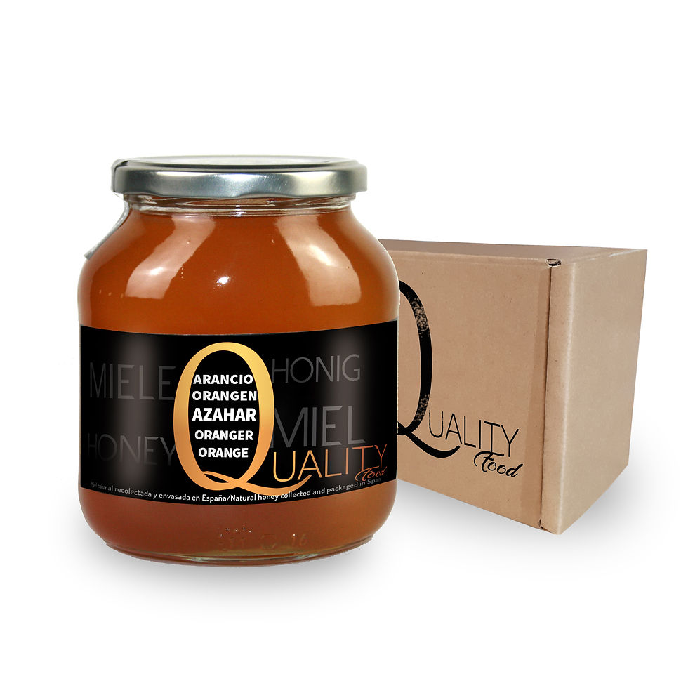 Miel pura de abeja 100%. Miel cruda de Azahar. 1 Kg. Producida en España.