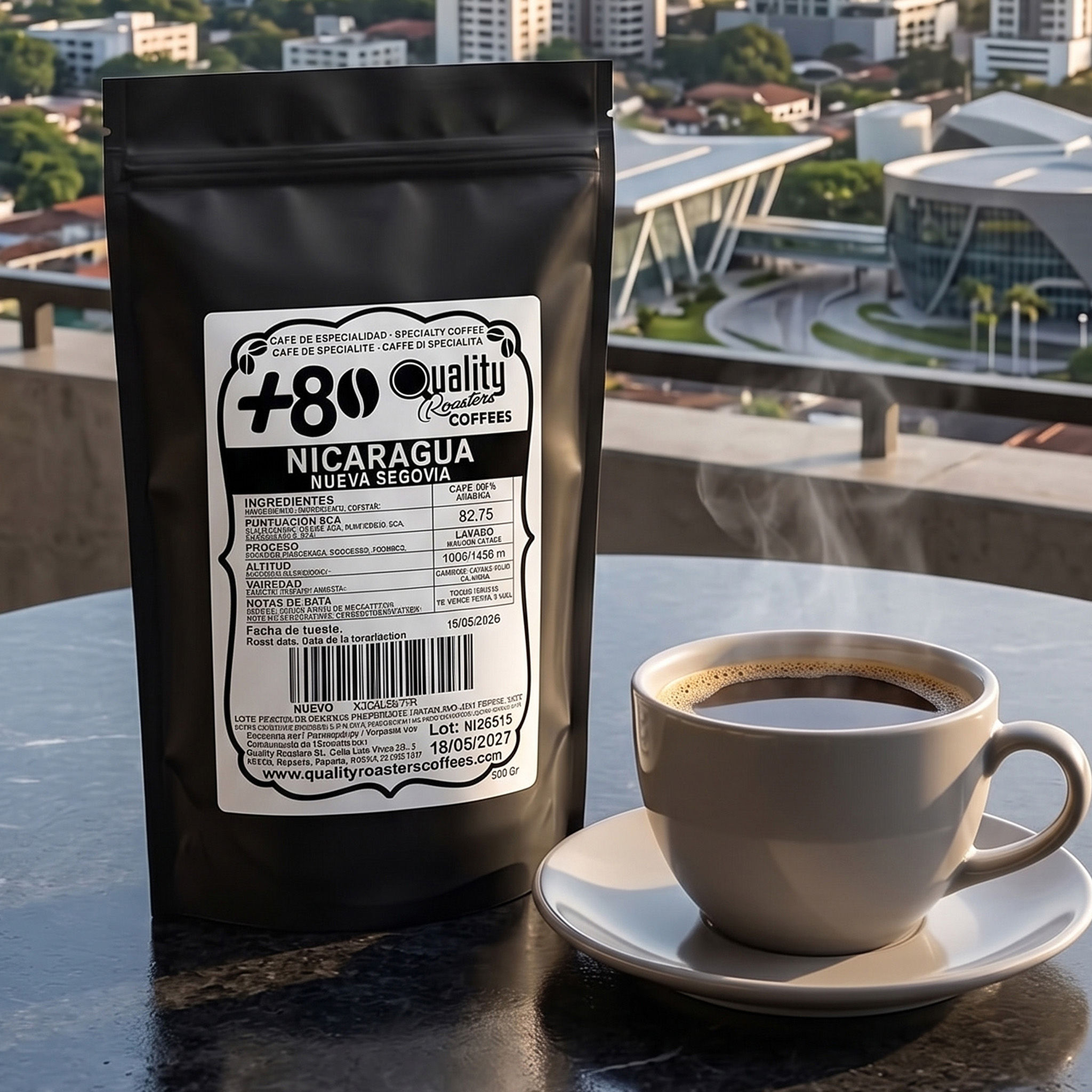 +80 Coffees. Café de Especialidad. Origen Nicaragua Valle Central. 500 Gr