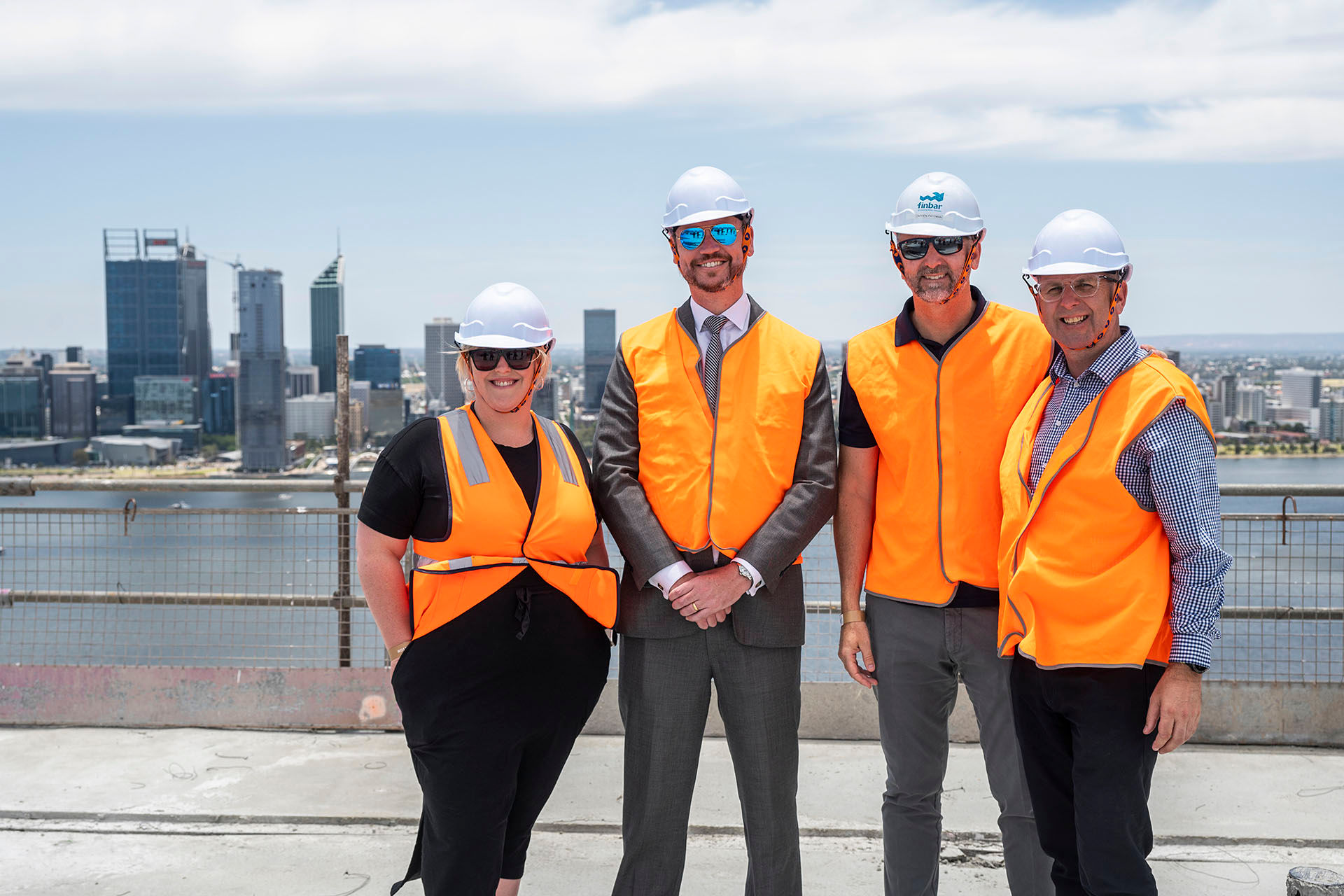 Guests attending the Civic Heart topping out ceremony