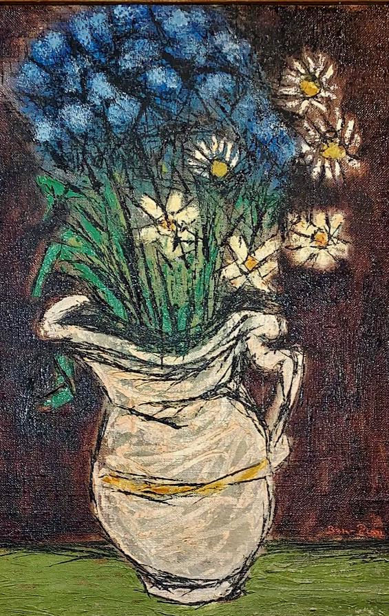 Miniatura: Floral Still Life Oil Painting on Canvas, Signed L.R Ben-Zion