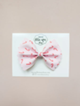 Pink Peppermint |  Scalloped Ellie Bow