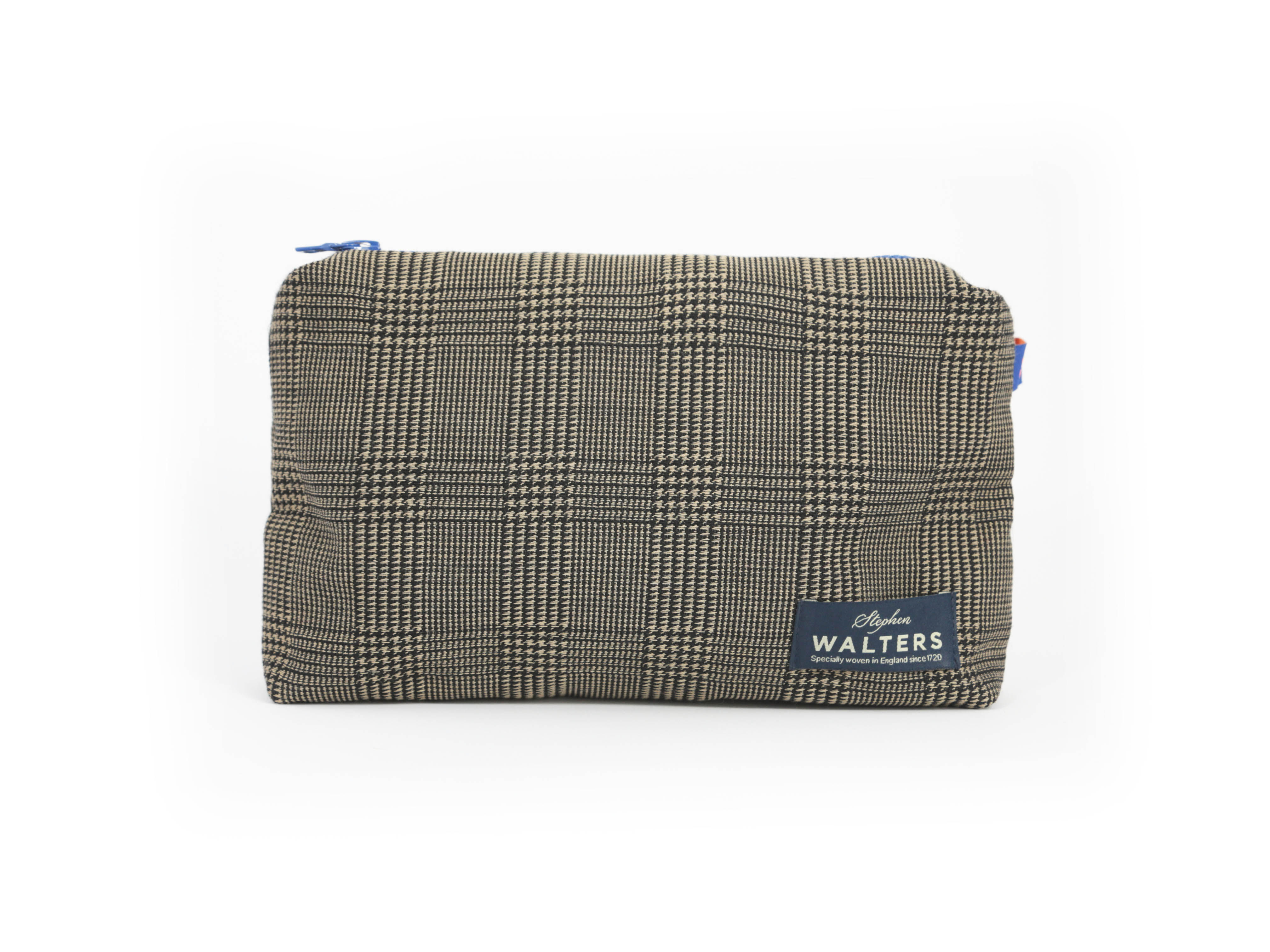 JACQUARD MIDI POUCH blue zip