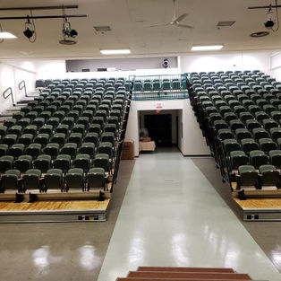 Renovated auditorium seating at East Millinocket School Department in Maine