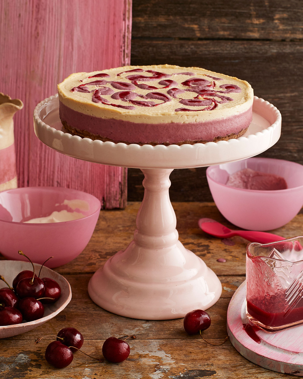 vegan cherry cheesecake