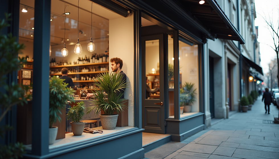 A charming storefront inviting customers in.