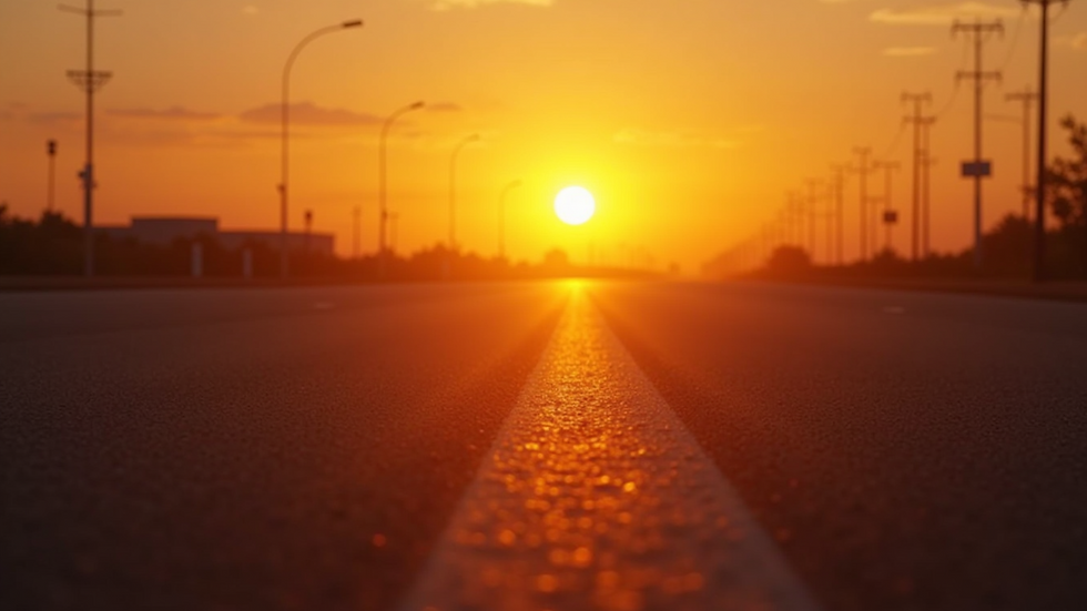 Eye-level view of a sunrise symbolizing new beginnings for a business