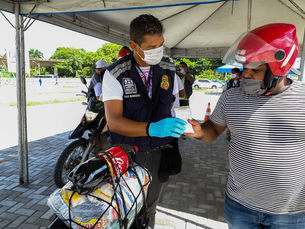 Em Jaboatão, é iniciada a entrega de máscaras à população