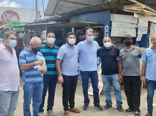 Daniel Alves e o deputado federal Raul Henry cumprem agenda em Jaboatão