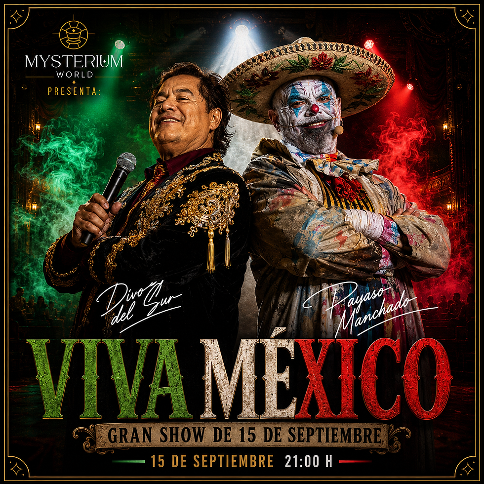 21:00 h "ESPECIAL 15 SEPTIEMBRE" Show Payaso Manchado / Juan Gabriel 🎤