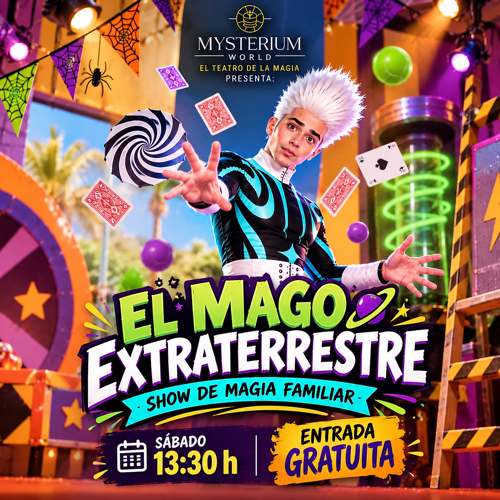 13:30 hrs | "EL MAGO EXTRATERRESTRE" Aforo limitado, reserva solo si tienes disponibilidad