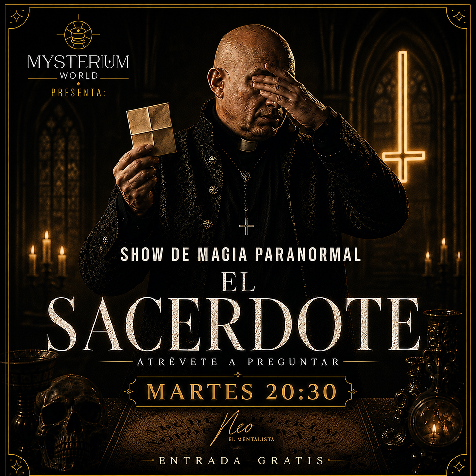20:30 hrs | "EL SACERDOTE DEL TERROR" Espectáculo magia y terror