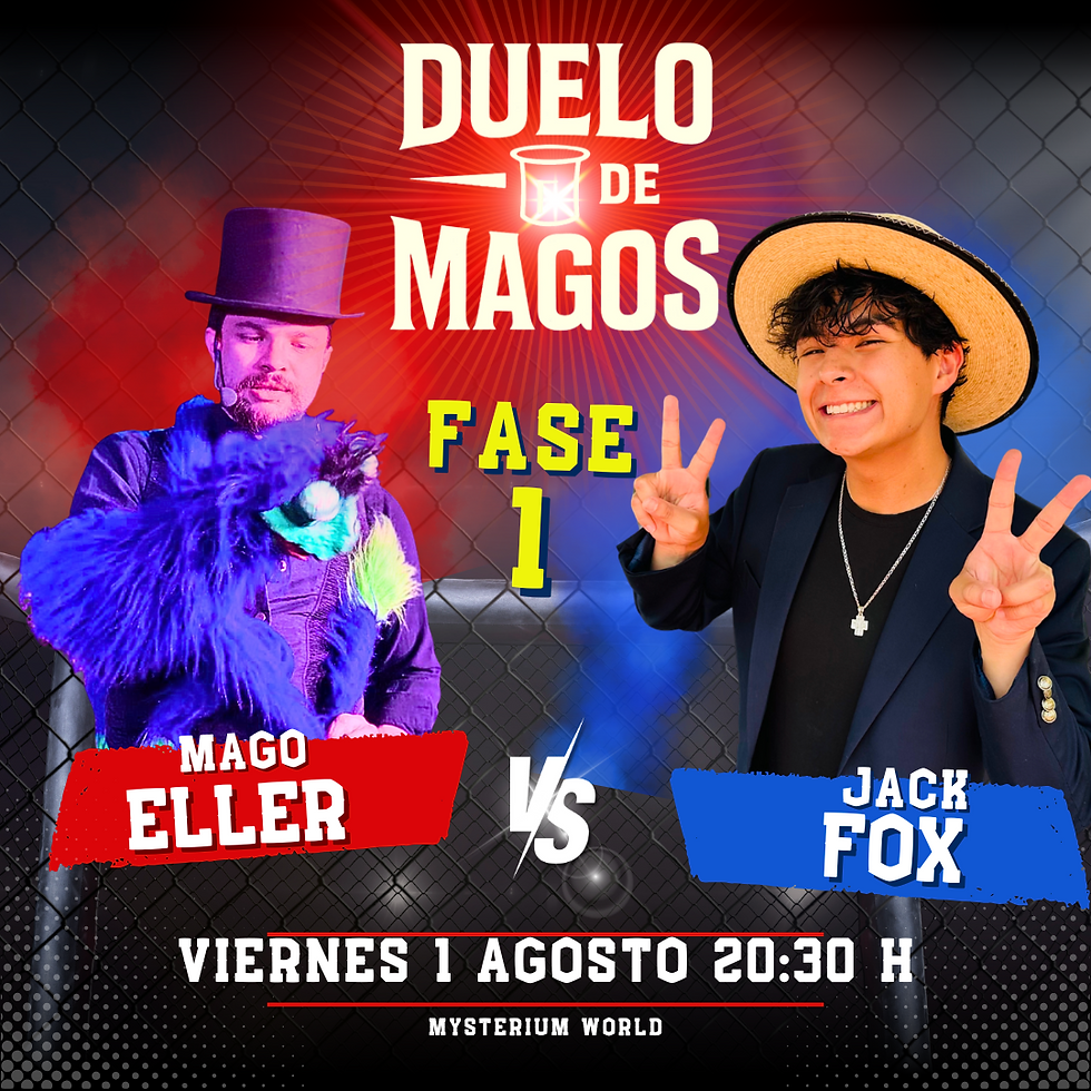 20:30 hrs | Duelo de Magos |  Una nueva edición del DUELO DE MAGOS llega a Mysterium World.  