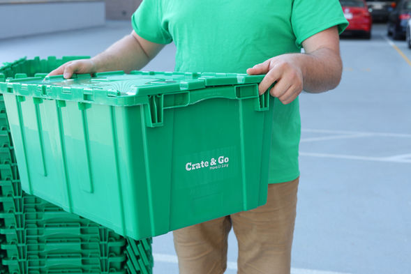 Convenient and cost-effective plastic moving boxes rental at Crate and Go