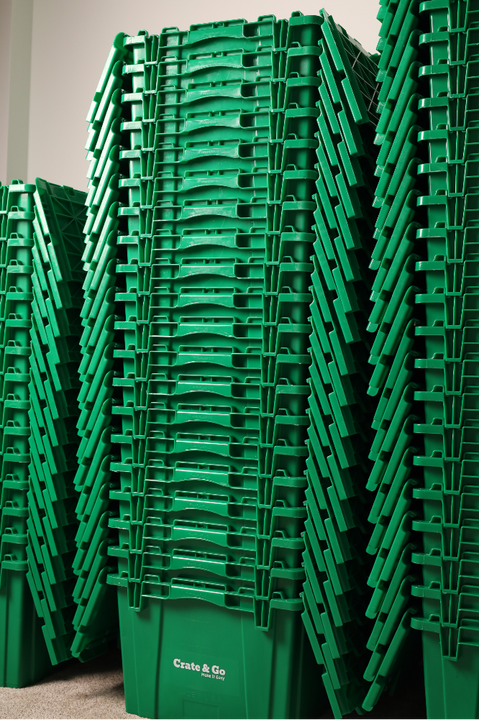 Durable moving bins with secure lids for easy and safe transport