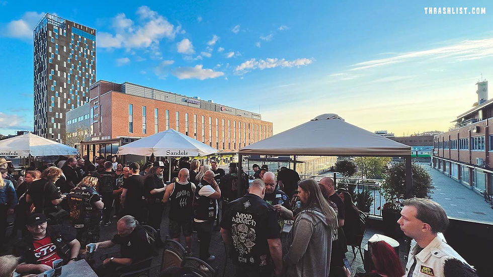 View into Tampere from Speed Metal Party terrace at Tullikamari