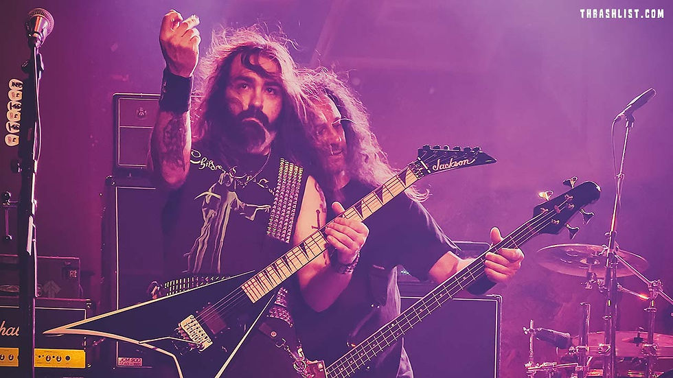 Heathen performing live at Speed Metal Party, Finland