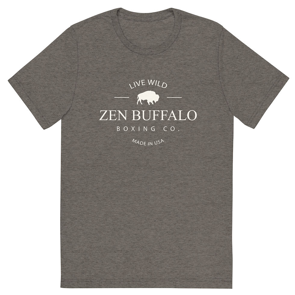 Thumbnail: Grey Zen Buffalo boxing t-shirt.