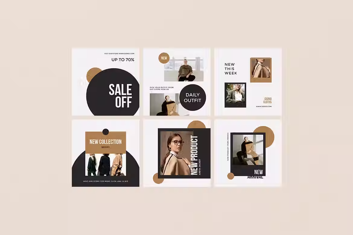 12x12 Instagram Post&Story templates