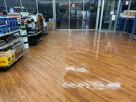 Commercial vinyl plank flooring stripping/deep cleaning/re-finishing