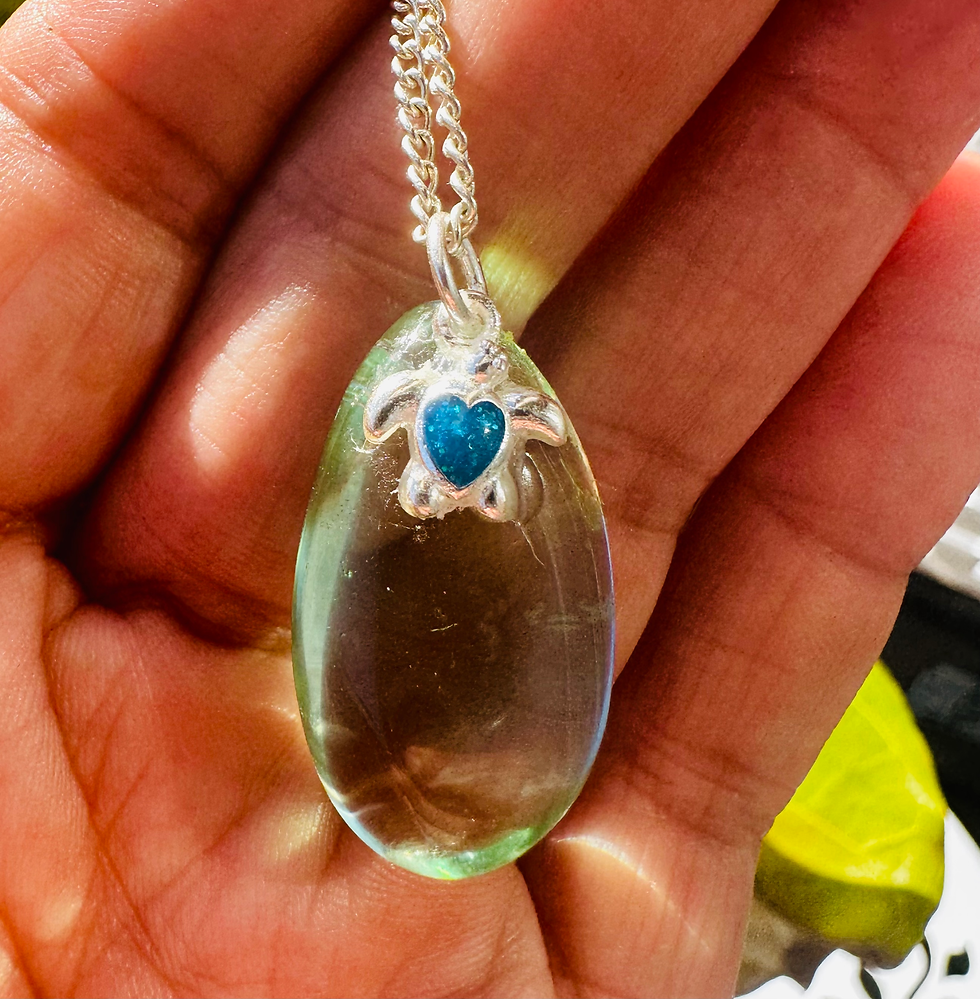 Thumbnail: Green Sea Turtle Egg Andara Necklace