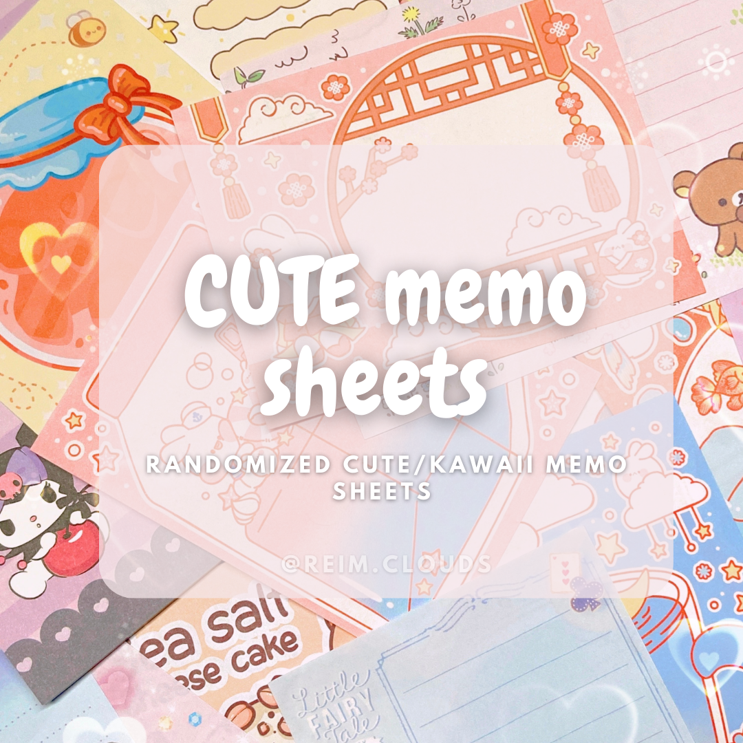 Cute Memo Sheets // Randomized Grab Bag