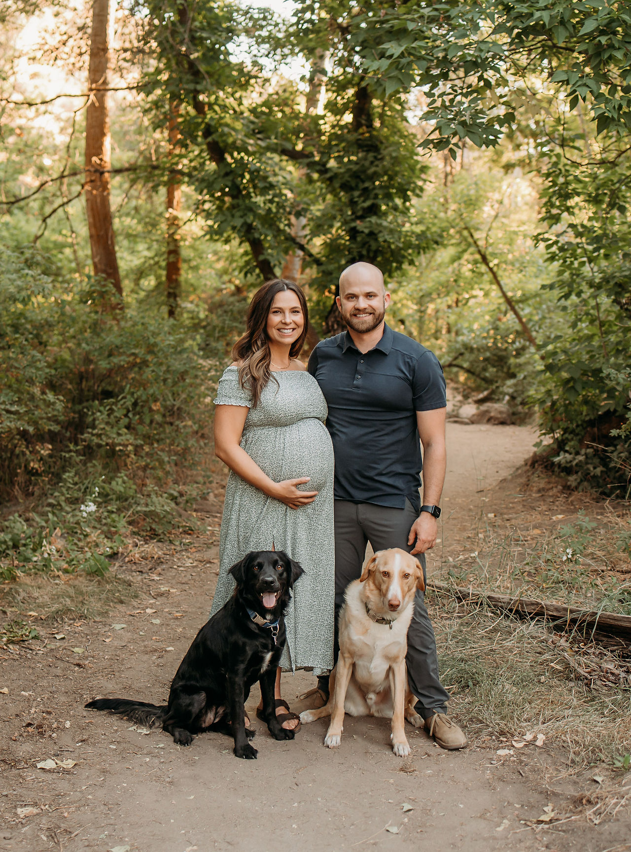Summer time maternity session at The Military Reserve in Boise, idaho