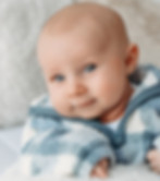 Milestone session of baby boy in blue