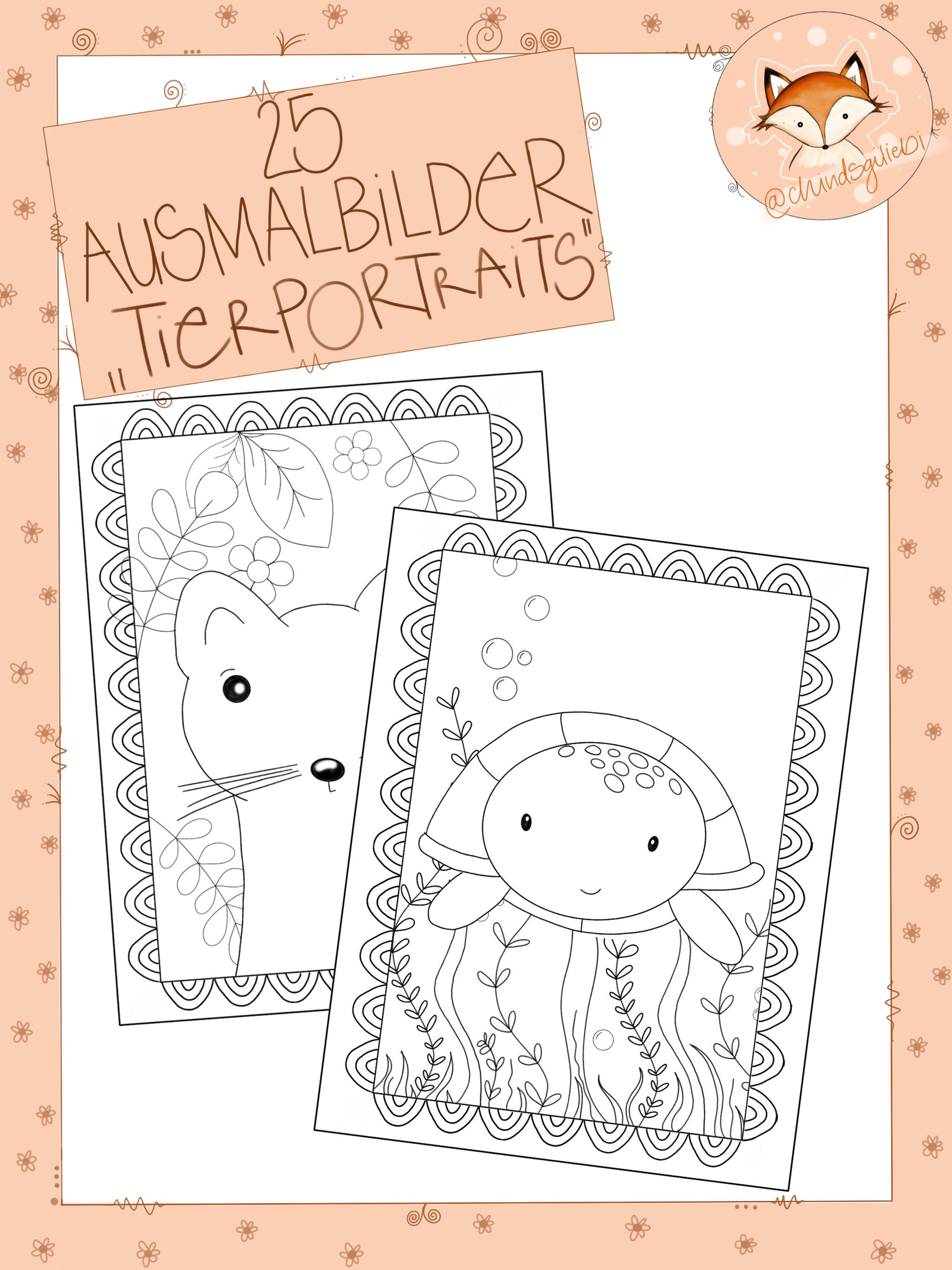 25 Ausmalbilder (passend zu den Erkennungsbildern)