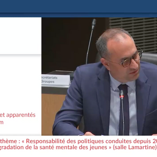 J'interpelle la ministre de la Santé sur la dégradation de la santé mentale des jeunes