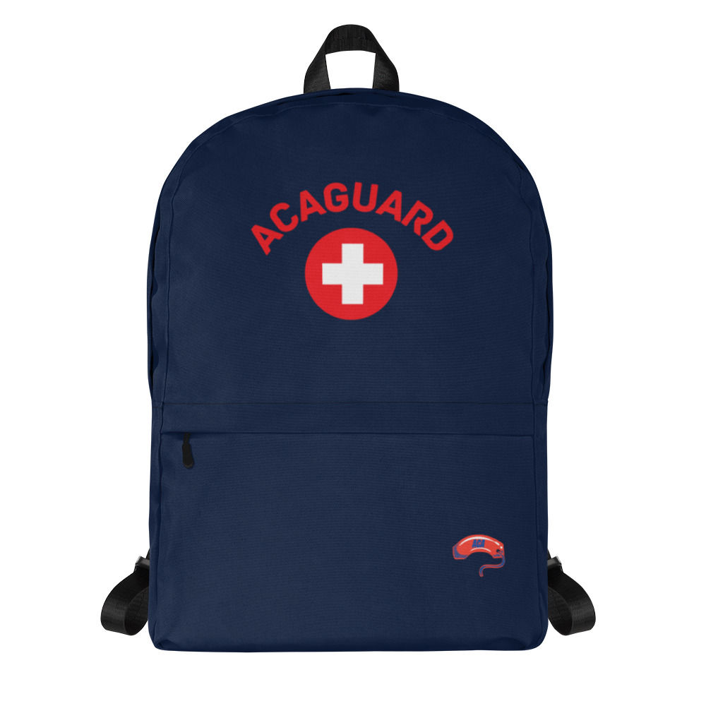 ACA Water Resistant Backpack - Navy w Red