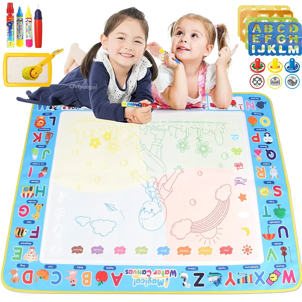 Thumbnail: 100x80CM Magic Water Drawing Mat with Reusable Magic Pens Doodle Montessori Pain